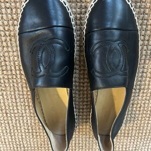 Black Espadrille Flats